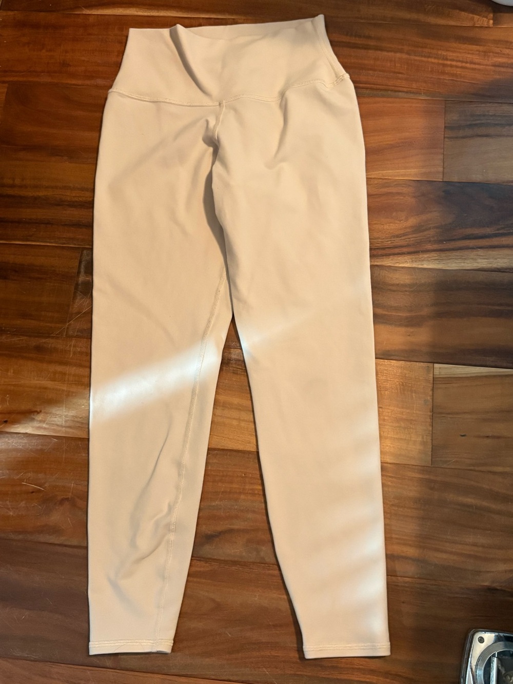 Alo Yoga High Waist Cream Leggings Size Small (1371)